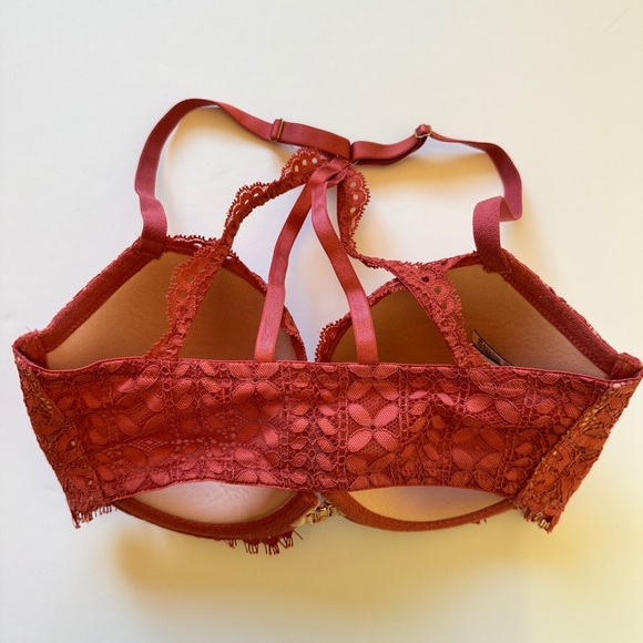 Victoria's Secret Bra Dream Angels Lined Demi Lace Racerback Front Closure 32DDD - Picture 13 of 14